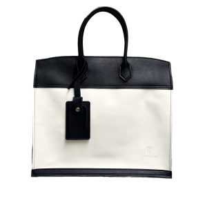 (Restocking|Sắp có hàng) Horizontal totebacpack black white (cream) - Túi tote balo đa năng Horizontal màu đen phối kem trắng